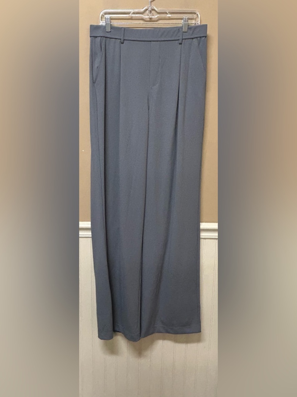 Halara Flex Day Stretch High Waisted Pants Size Large Wide Leg Ultra Tall Gray